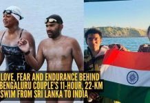 ‘Every time I breathed, I saw him beside me’: The love, fear, and endurance behind this Bengaluru couple’s 11-hour, 22-km swim from Sri Lanka to India